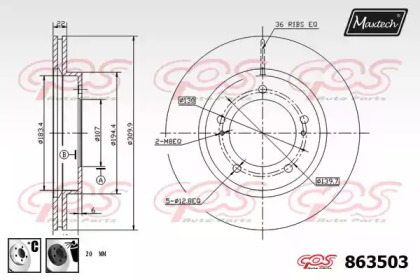 Тормозной диск MAXTECH 863503.6060