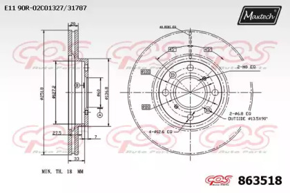 Тормозной диск MAXTECH 863518.0000