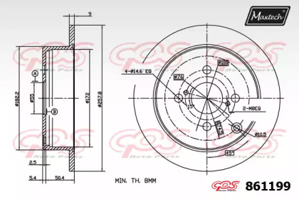 Тормозной диск MAXTECH 861199.0000