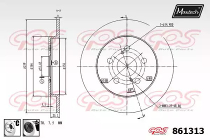 Тормозной диск MAXTECH 861313.6060