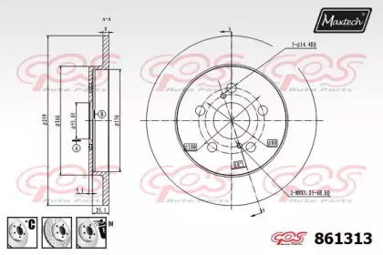 Тормозной диск MAXTECH 861313.6980