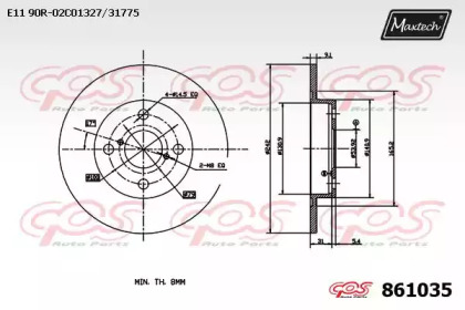 Тормозной диск MAXTECH 861035.0000