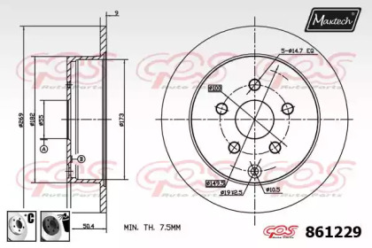 Тормозной диск MAXTECH 861229.6060