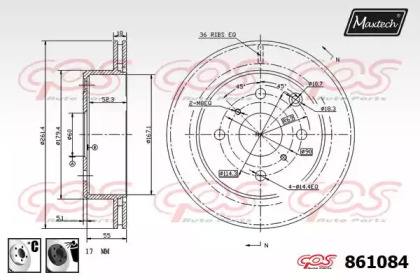 Тормозной диск MAXTECH 861084.6060