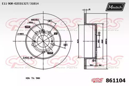 Тормозной диск MAXTECH 861104.0000