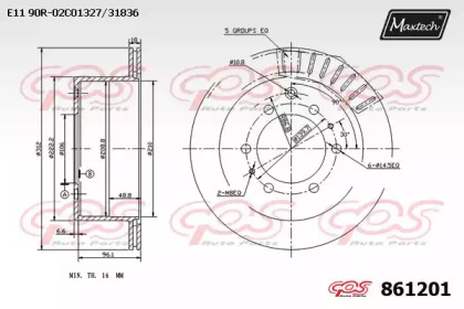 Тормозной диск MAXTECH 861201.0000