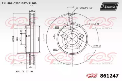 Тормозной диск MAXTECH 861247.0000