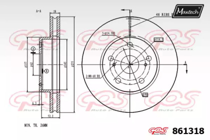 Тормозной диск MAXTECH 861318.0000