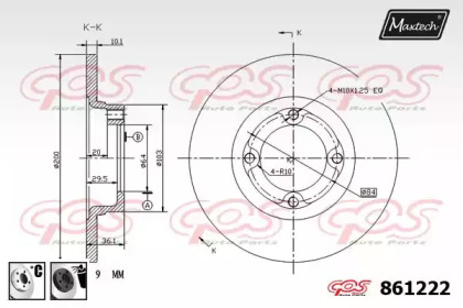 Тормозной диск MAXTECH 861222.6060