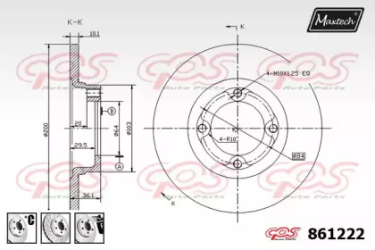 Тормозной диск MAXTECH 861222.6880