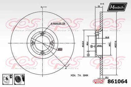 Тормозной диск MAXTECH 861064.6060