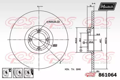 Тормозной диск MAXTECH 861064.6880