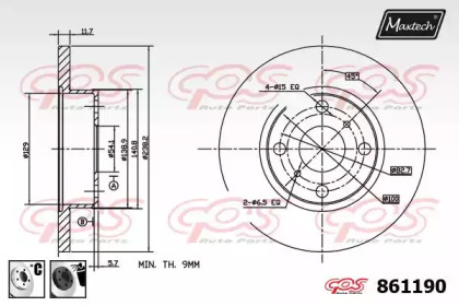 Тормозной диск MAXTECH 861190.6060