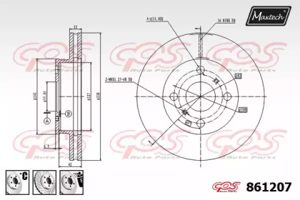 Тормозной диск MAXTECH 861207.6880