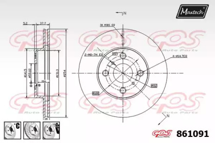 Тормозной диск MAXTECH 861091.6880