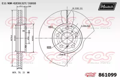 Тормозной диск MAXTECH 861099.0000