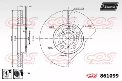 Тормозной диск MAXTECH 861099.6060