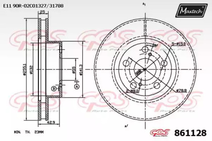 Тормозной диск MAXTECH 861128.0000