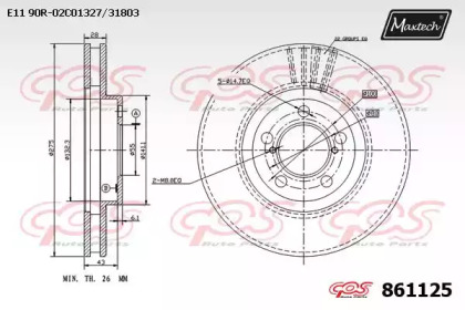 Тормозной диск MAXTECH 861125.0000