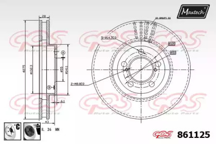 Тормозной диск MAXTECH 861125.6060