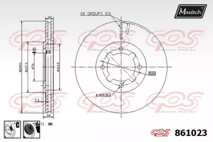 Тормозной диск MAXTECH 861023.6060