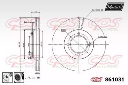 Тормозной диск MAXTECH 861031.6060