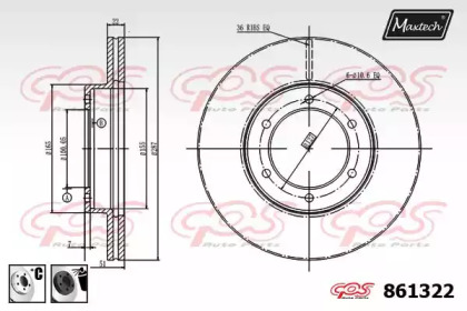 Тормозной диск MAXTECH 861322.6060