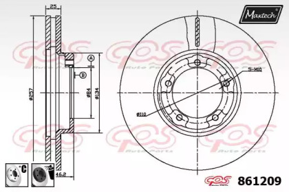 Тормозной диск MAXTECH 861209.6060