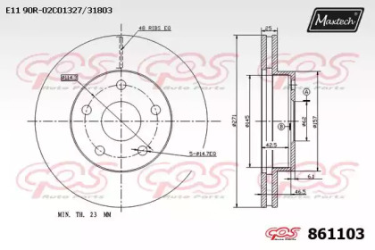 Тормозной диск MAXTECH 861103.0000