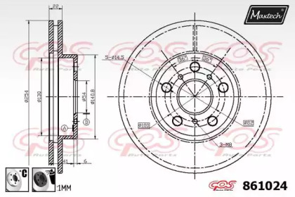 Тормозной диск MAXTECH 861024.6060