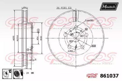 Тормозной диск MAXTECH 861037.6060