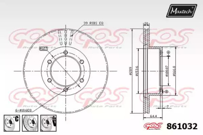 Тормозной диск MAXTECH 861032.6880