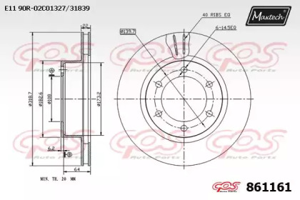 Тормозной диск MAXTECH 861161.0000