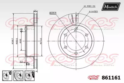 Тормозной диск MAXTECH 861161.6980