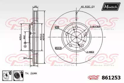 Тормозной диск MAXTECH 861253.6060