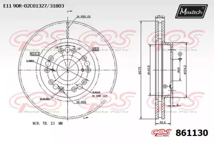 Тормозной диск MAXTECH 861130.0000