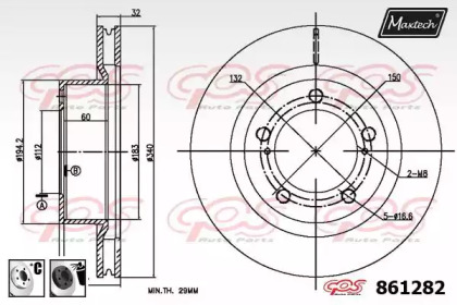 Тормозной диск MAXTECH 861282.6060