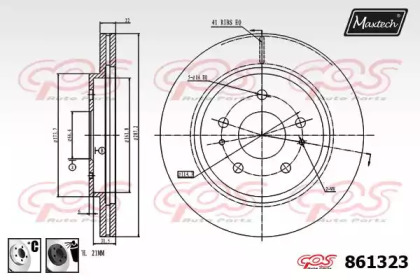 Тормозной диск MAXTECH 861323.6060