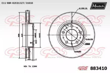 Тормозной диск MAXTECH 883410.0000