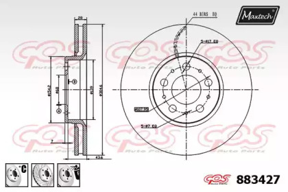 Тормозной диск MAXTECH 883427.6880