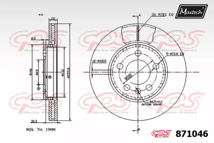 Тормозной диск MAXTECH 871046.0000