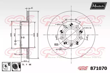 Тормозной диск MAXTECH 871070.6060