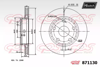 Тормозной диск MAXTECH 871130.0000