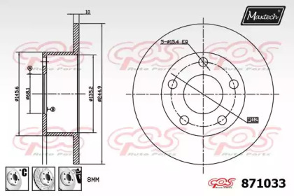 Тормозной диск MAXTECH 871033.6980