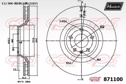 Тормозной диск MAXTECH 871100.0000