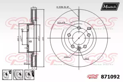 Тормозной диск MAXTECH 871092.6880