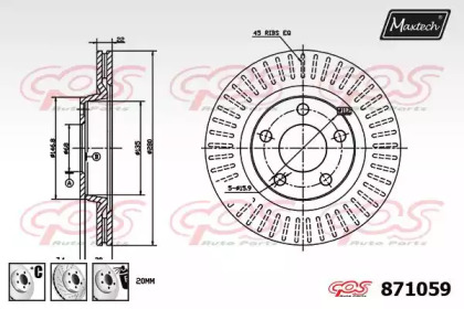 Тормозной диск MAXTECH 871059.6880