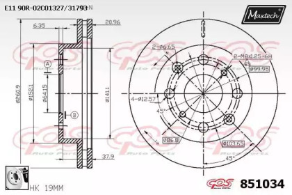 Тормозной диск MAXTECH 851034.0080