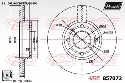 Тормозной диск MAXTECH 857072.0080