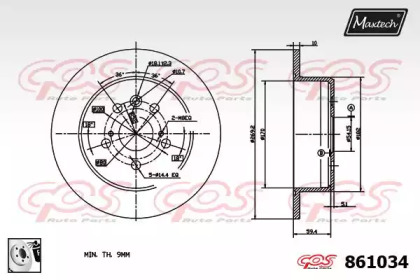 Тормозной диск MAXTECH 861034.0080